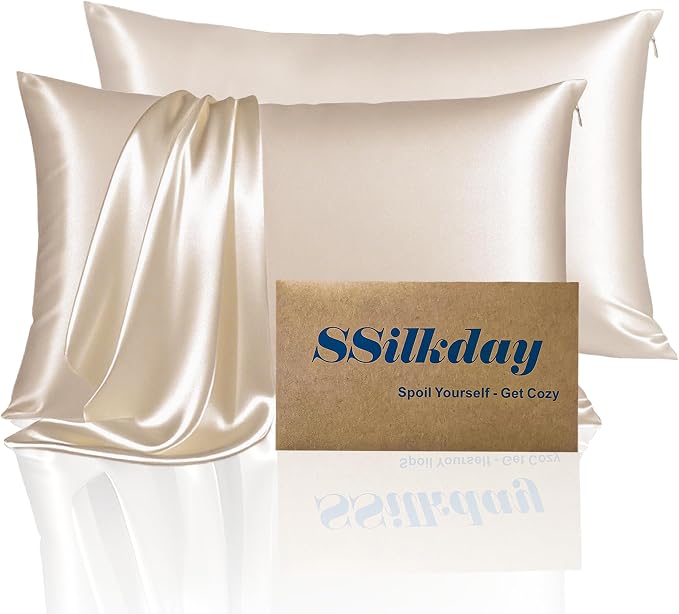Mulberry Silk Pillow Cases 2 Pack Standard Size by Unknown