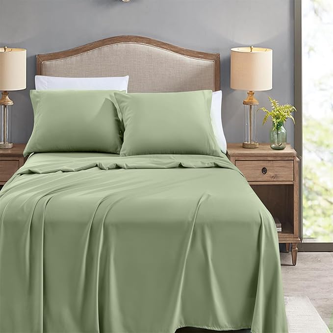 FreshCulture Twin Flat Sheets Only, Soft Microfiber Bedding Sheets - Image 2