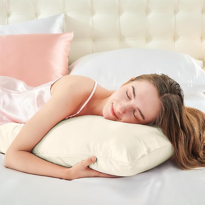 BEDELITE Satin Body Pillow Cover, Super Soft and Cooling Body Pillow Pillowcase - Image 5