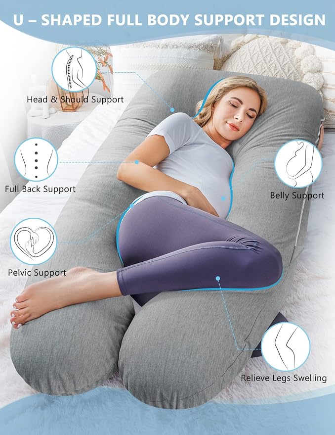 Meiz Pregnancy Pillows, Cooling Silky Pregnancy Pillows - Image 6