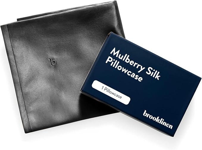 Brooklinen Mulberry Silk Pillowcase – 100% Pure Silk Pillow Case, Soft & Durable by Brooklinen