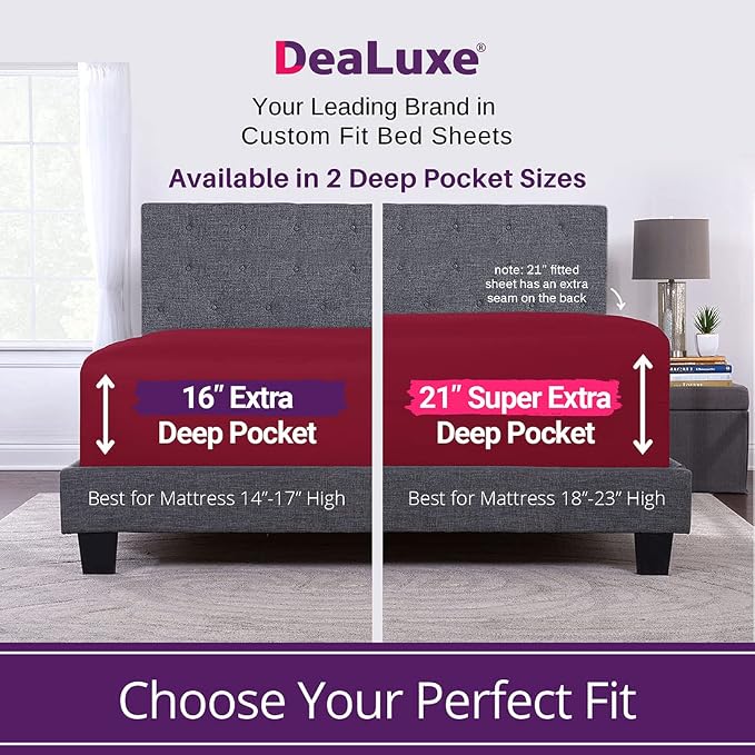 Full Fitted Sheet – Deep Pocket Full Size Fitted Sheets Only Real 16” Fitted - Image 2