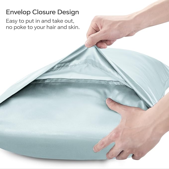 BEDELITE Satin Body Pillow Cover, Super Soft and Cooling Body Pillow Pillowcase - Image 4