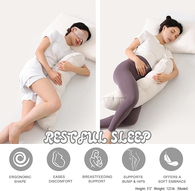 Peallow – Long Round Body Pillow - Image 5