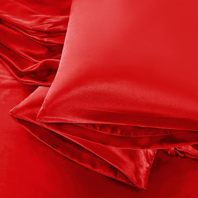 Aormenzy Satin Pillow Cases for Women Standard Size Set of 2, Fade Resistant by Aormenzy