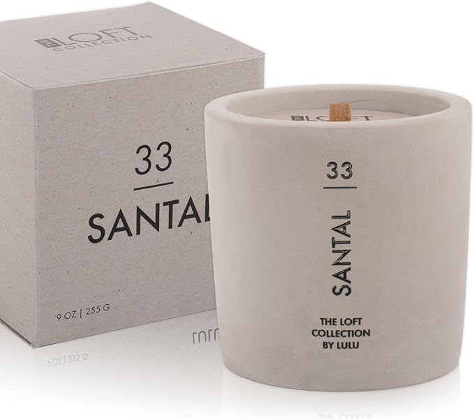Lulu Candles | Santal Scented Candle | The Loft Collection | Concrete Cement by LULUCANDLES