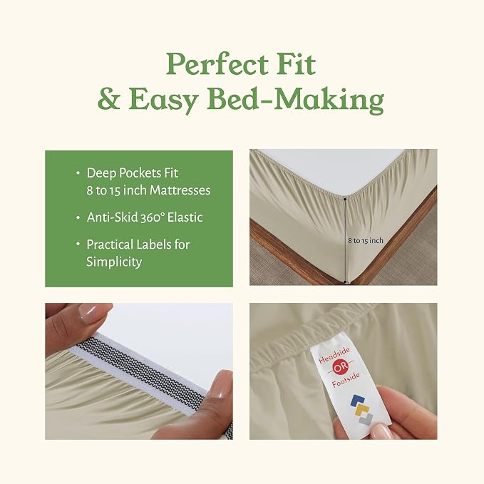 California Design Den California King Sheets Deep Pockets Set - Image 6