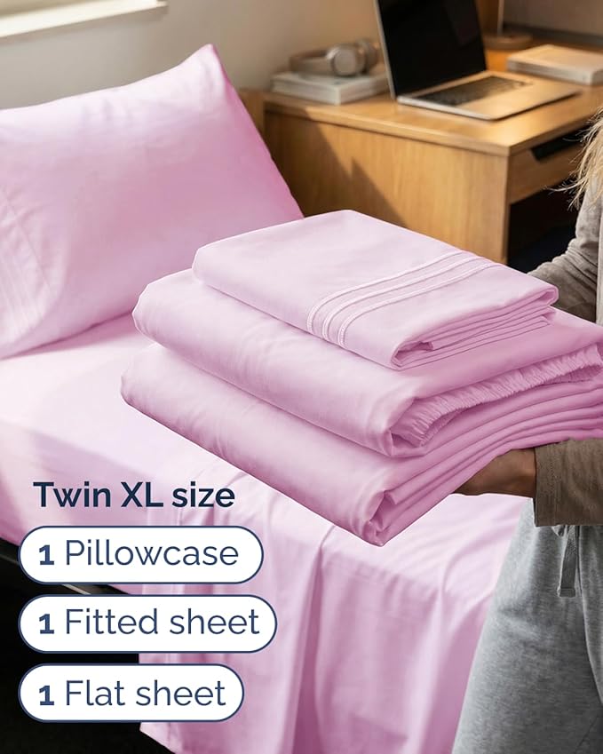 Twin XL Size 3 Piece Sheet Set - Image 3
