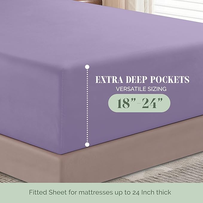 Elegant Comfort Luxurious 1500 Premium Hotel Quality Microfiber 4-Piece Sheet - Image 4