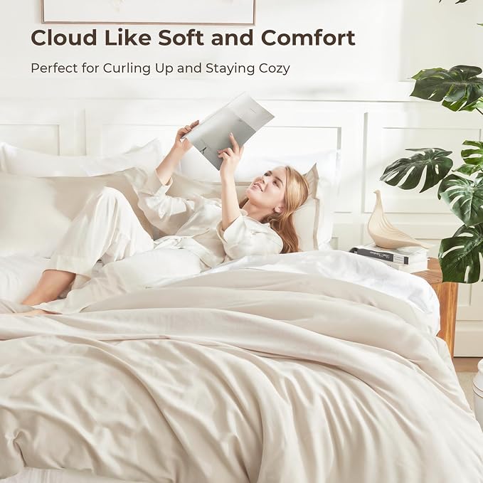 Litanika Beige Comforter Set California King Size, 3 Pieces Cal King - Image 2