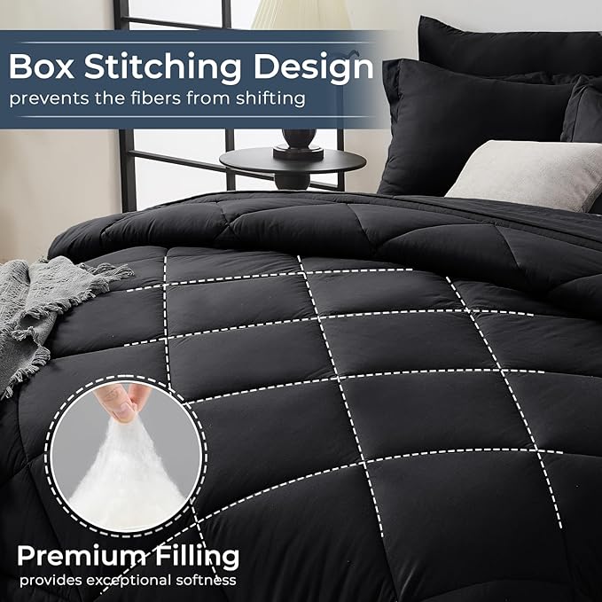 HEVUMYI Black King Comforter Set - Image 4