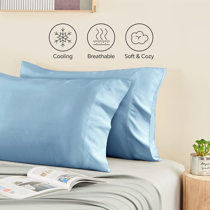 BEDELITE King Size Pillow Cases Set of 2, Rayon Derived from Bamboo, Cooling - Image 4
