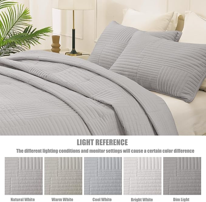 Whale Flotilla Ultra Soft Queen Quilt Bedding Set, Lightweight Microfiber Light - Image 5