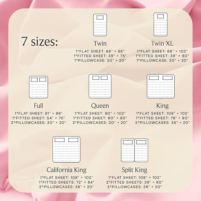 LuxClub 5 PC Split King Sheet Set, Deep Pockets Wrinkle Free Cooling Bed Sheets - Image 4