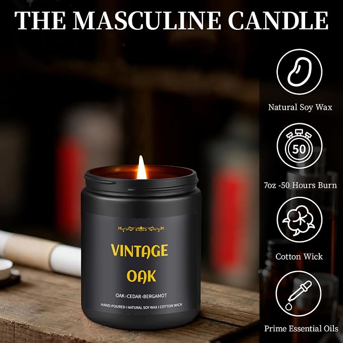 Vintage Oak Candle, 7 oz Scented Candle - Image 5