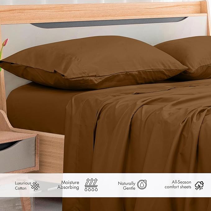 Royale Linens 300 Thread Count 100% Long Staple Combed Cotton Flat Sheet - Image 3