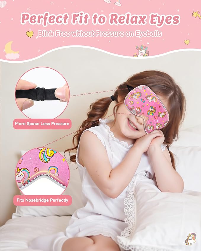 BeeVines Kids 100% Real Mulberry Silk Sleep Mask 2 Pack, Original Design Pure - Image 6
