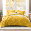 WRENSONGE King Size Comforter Set- 7 Pieces Soft Yellow Bed in a Bag by WRENSONGE