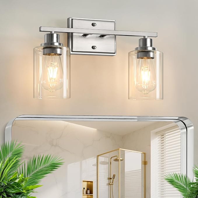 Unicozin 2 Light Bathroom Light Fixtures, Modern Vanity Lights Over Mirror by Unicozin