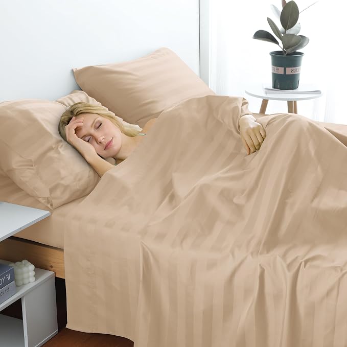 Cotton Full Flat Sheet Only, 600 Thread Count 100% Egyptian Cotton Top Sheet - Image 6
