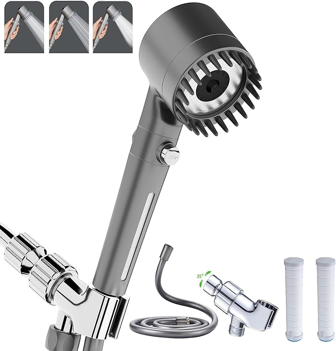 Shower Head with Handheld, Shower Heads High Pressure, High Flow Even with Low by xianshengle
