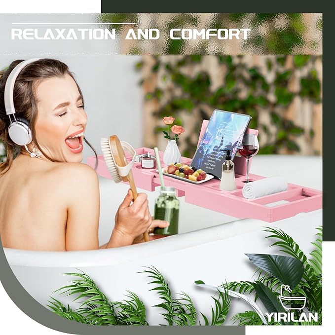 Premium Bathtub Tray Caddy, Expandable Bath Tray, Unique House Warming Gifts - Image 5