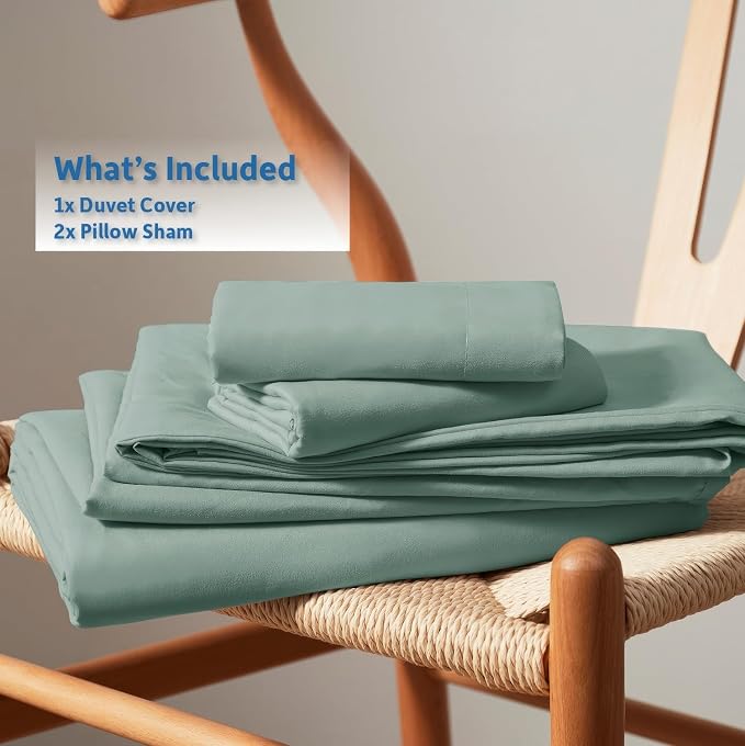 Nestl Sage Green Duvet Cover King Size - Image 9