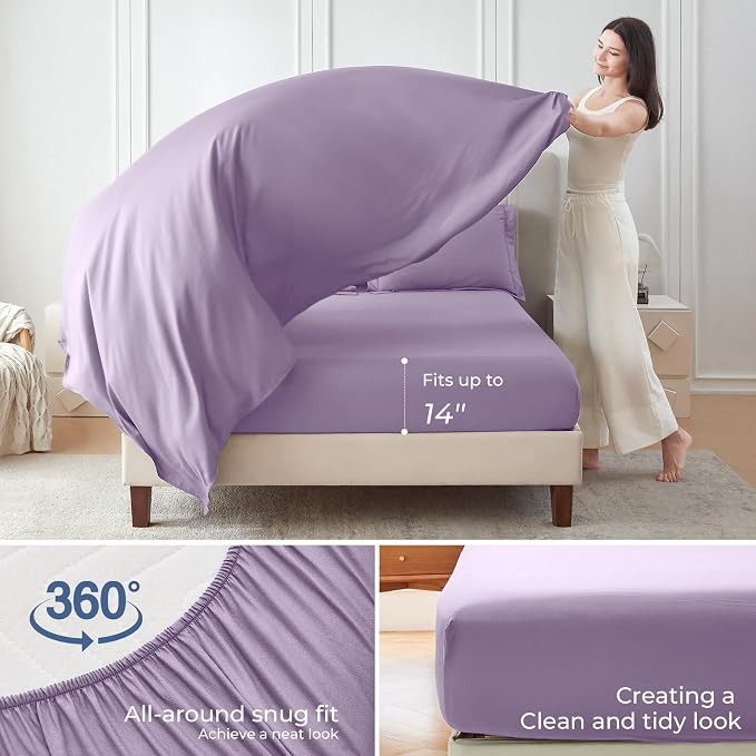 Sasttie Twin XL Comforter Set, 5 Pieces Twin XL Bed in a Bag, Complete Bedding - Image 4