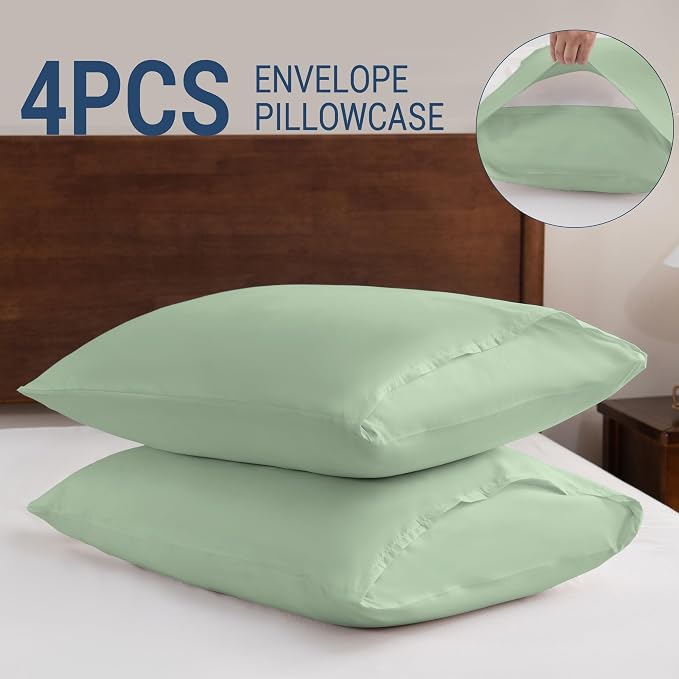 Pillowcases Queen 4 Pack, 20x30 Pillow Cases - Image 5