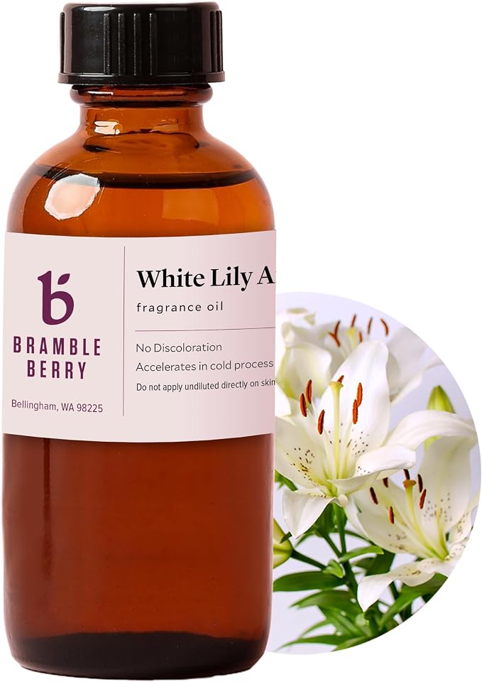 Bramble Berry White Lily and Aloe Fragrance Oil 2 oz | High-End Floral Scent by BrambleBerry
