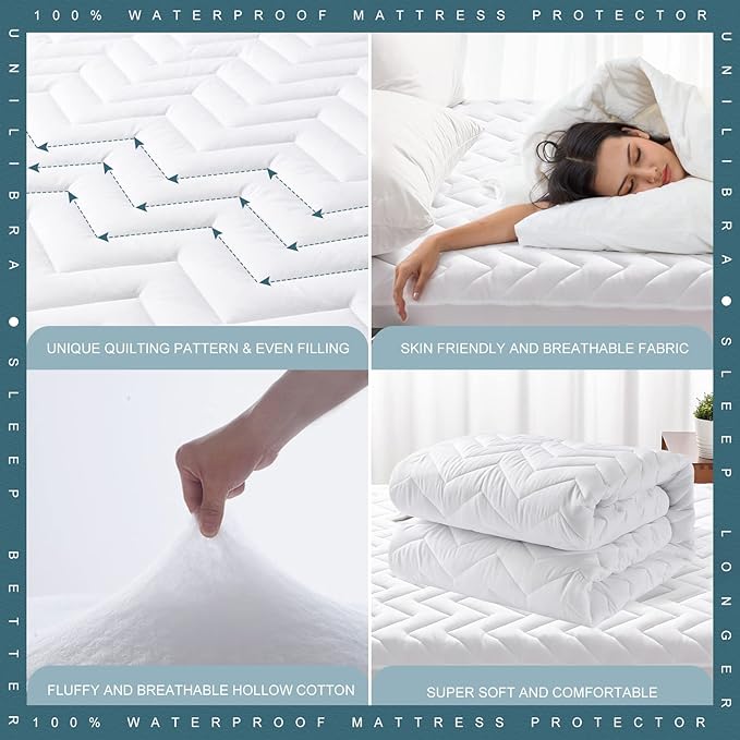 Twin XL Size Waterproof Mattress Protector Quilted, Breathable Ultra-Soft - Image 5