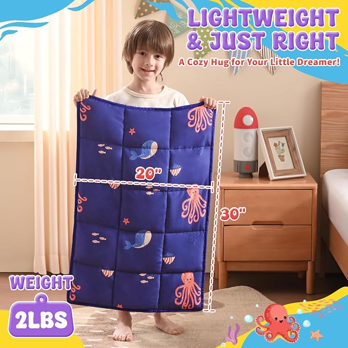 anfie Weighted Lap Pad 2 Pounds, Weighted Blanket Kids Cooling Blanket - Image 4