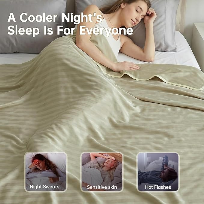 Guohaoi Cooling Blanket for Hot Sleepers and Night Sweats, 100% Oeko-Tex - Image 6