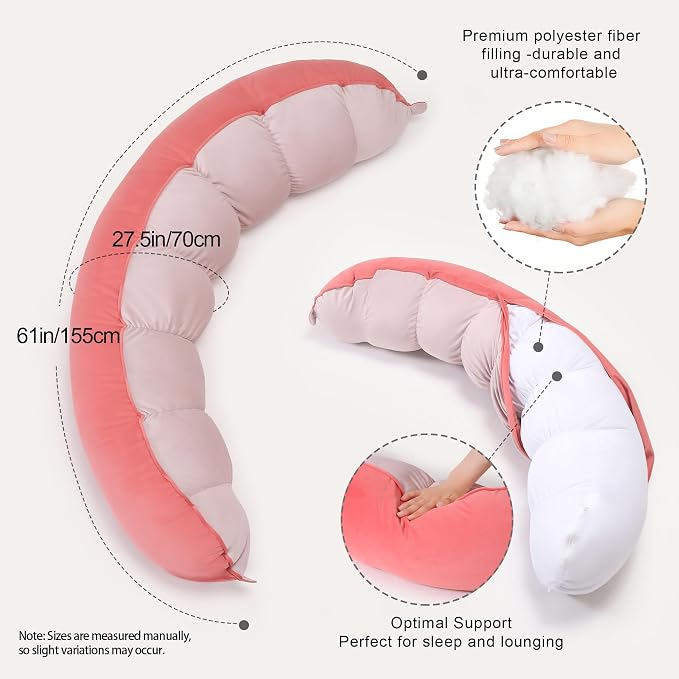 Peallow – Long Round Body Pillow - Image 3