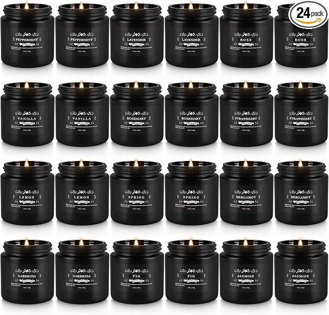 Scented Candle Set 24 Pack, Candle by Howemon