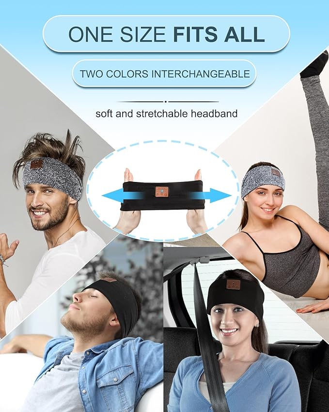 2-Pack Sleeping Headphones, Headband Headphones - Image 3