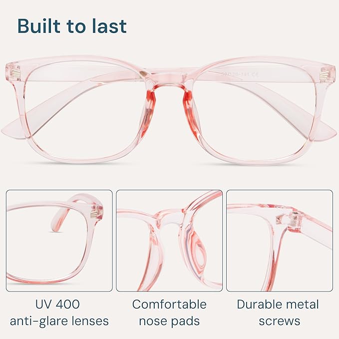 Gaoye Transparent Pink Blue Light Glasses - Image 6