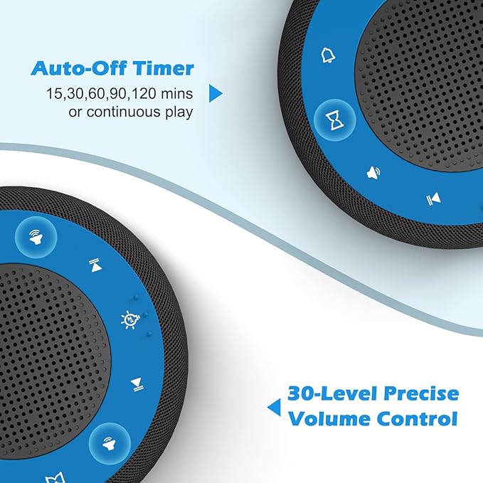 Buffbee Sound Machine & Alarm Clock 2-in-1, 0-100% Clock Face Brightness - Image 6