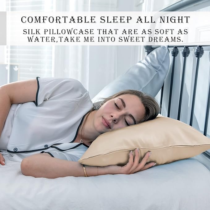 Silk Pillow Cases 2 Pack, Soft Breathable and Sliky Queen Size Pillow Cases Set - Image 6