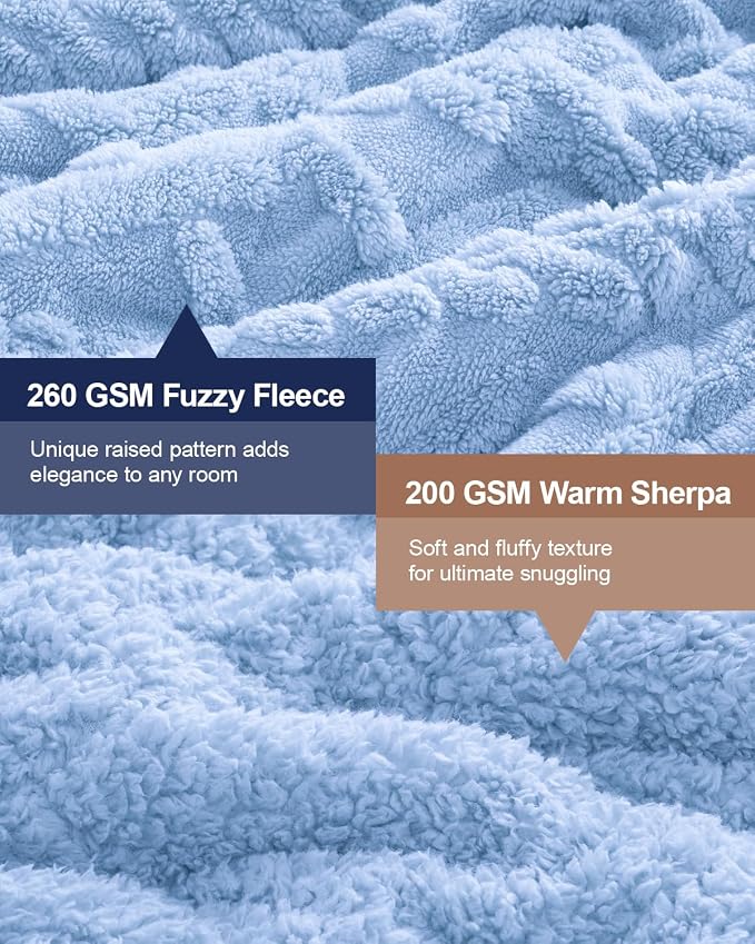 Super Fuzzy Soft Sherpa Fleece Weighted Blanket, 20 lbs Dual Sided Fluffy Heavy - Image 4