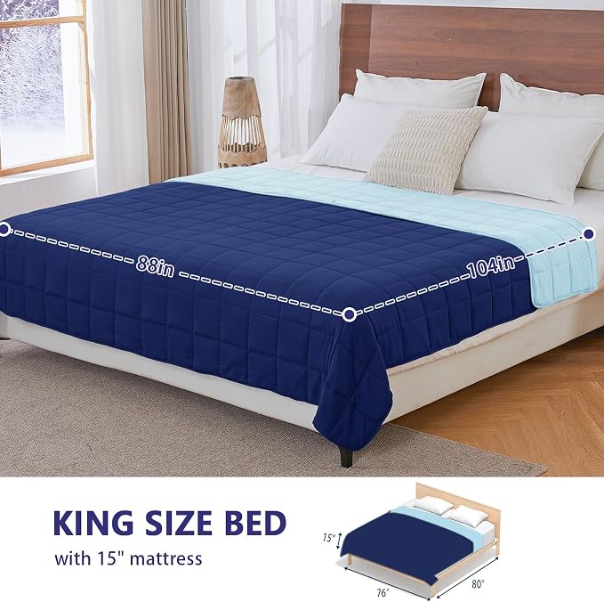 Weighted Blanket for Adults Cooling Heavy Blanket for Sleeping Perfect for - Image 2
