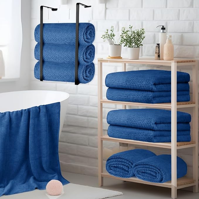HOMEXCEL 6 Pack Bath Towel Set, Microfiber Ultra Soft Highly Absorbent Bath - Image 6