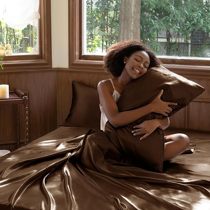 CozyLux Satin Sheets King Size Sheet Set - Image 7