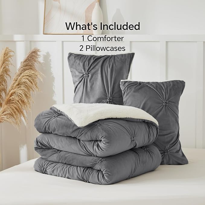 BEDELITE Pintuck Fluffy King Size Comforter Set - Image 7