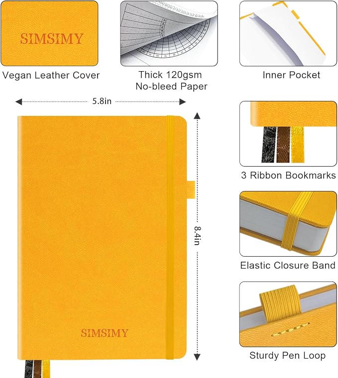 Premade Bullet Dotted Journal Notebook, Pre-made Dot Grid Journaling - Image 7