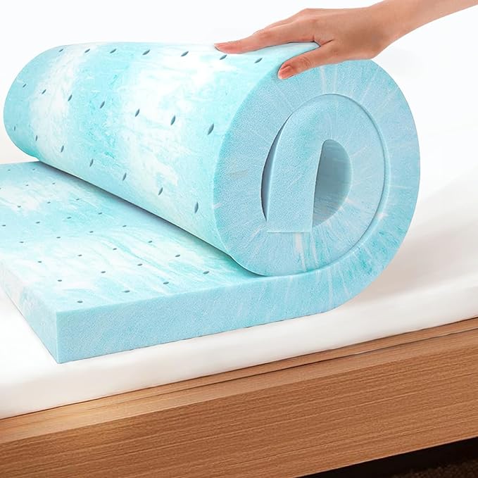 EGO Topper 4 Inch King Memory Foam Mattress Topper, Gel Foam Mattress Topper by MLILY