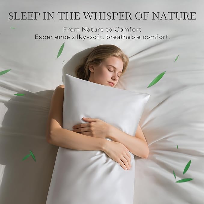 MR&HM Pillow Cases Queen Size Set of 2, Cooling Pillow Case - Image 2