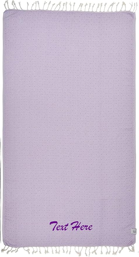 Personalized Embroidered Beach Towel | Throw Blanket, Sand Free, Highly by LA%60HAMMAMFINELIVING