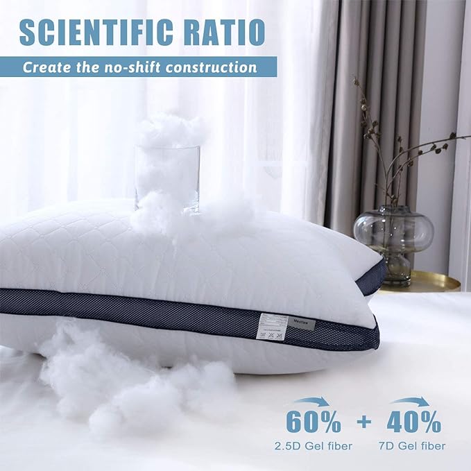 Meoflaw Pillows for Sleeping, Luxury Hotel Pillows Standard Size Set of 2 - Image 3
