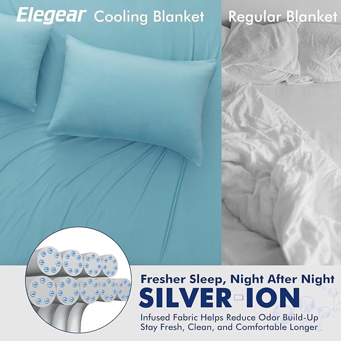 Elegear Cooling Blankets for Hot Sleeper Queen, Arc-Chill 3.0 Cool Fiber - Image 3